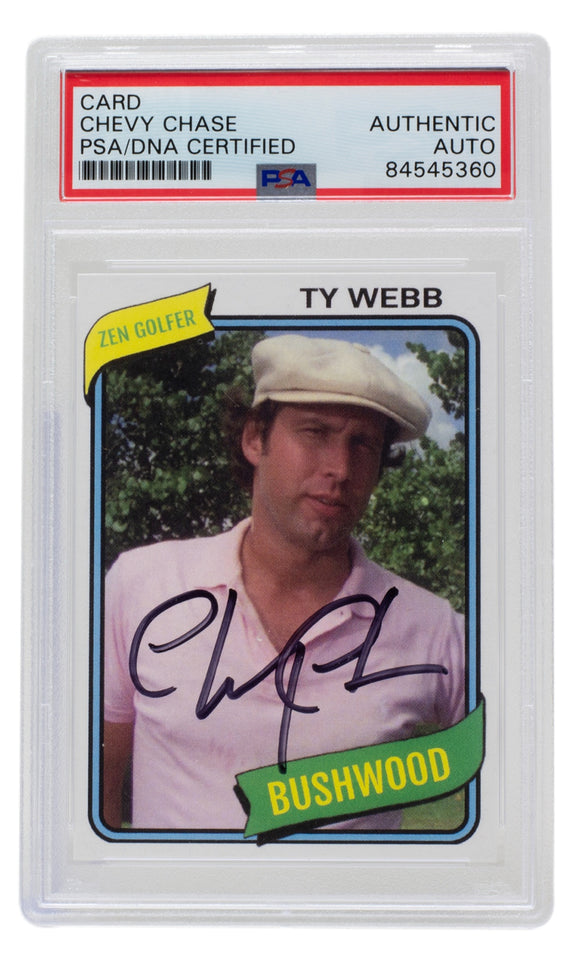Chevy Chase Signed Caddyshack Ty Webb Trading Card PSA/DNA