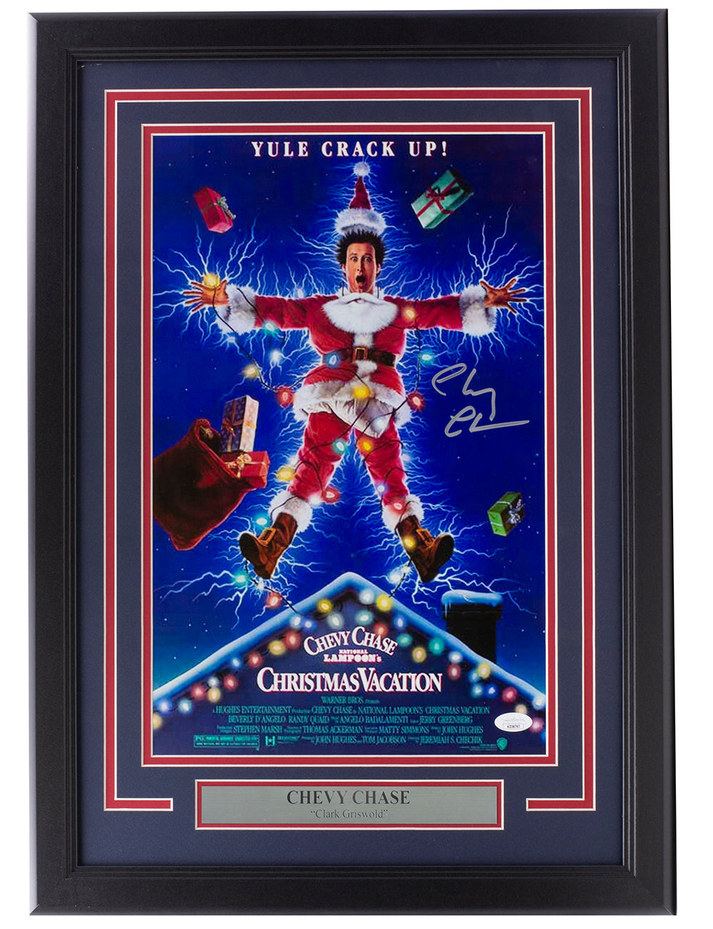 Chevy Chase Signed Framed White Custom Griswold Christmas Vacation Jer