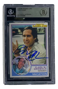 Chevy Chase Signed Slabbed Vacation Clark Griswold Trading Card BAS