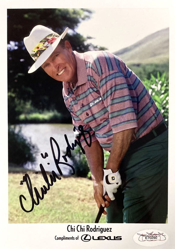 Chi Chi Rodriguez Signed 5x7 PGA Golf Photo JSA