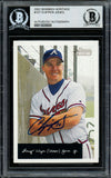 Chipper Jones Signed 2002 Bowman Heritage #107 Braves Trading Card BAS