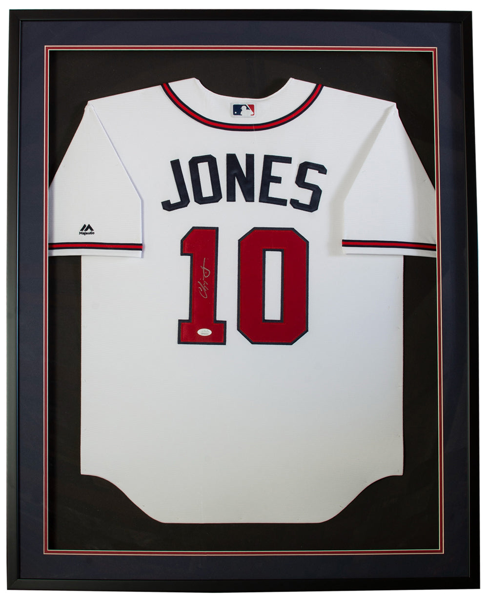 Chipper Jones Signed Framed Braves Majestic Baseball Jersey JSA – Sports  Integrity
