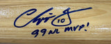 Chipper Jones Atlanta Braves Signed Rawlings Baseball Bat 99 NL MVP PSA Hologram
