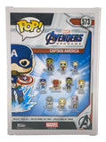 Chris Evans Signed In Blue Captain America Endgame Funko Pop #573 BAS Hologram