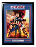 Chris Evans Signed Framed 16x20 Captain America Collage Photo 2 BAS LOA
