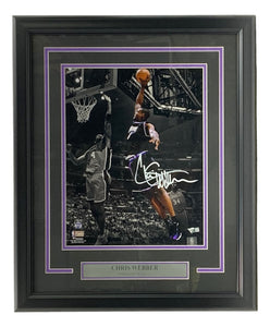 Chris Webber Signed Framed 11x14 Sacramento Kings Photo Fanatics Sports Integrity