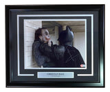 Christian Bale Signed Framed 11x14 Dark Knight Photo w/ Heath Ledger BAS