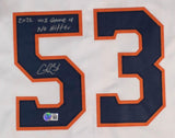 Christian Javier Houston Signed White Baseball Jersey Game 4 No Hitter BAS