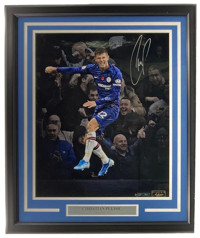 Christian Pulisic Signed Framed 16x20 Chelsea FC Soccer Photo