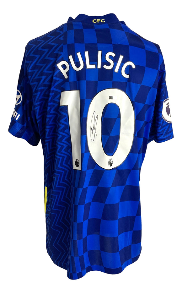 Christian Pulisic Signed 2021-22 Chelsea FC Nike Soccer Jersey Panini