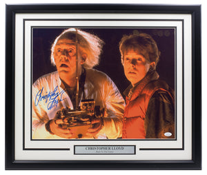 Christopher Lloyd Signed Framed 16x20 Back to the Future Remote Photo JSA