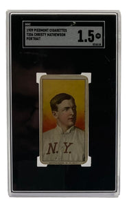 Christy Mathewson NY Giants 1909 Piedmont Cigarettes T206 Card SGC Graded FR 1.5