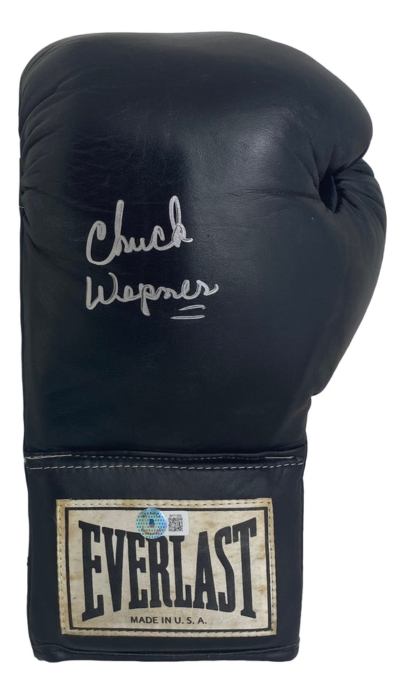 Chuck Wepner Signed Left Black Everlast Boxing Glove BAS