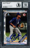 CJ Abrams Signed 2019 Bowman Draft #BD85 Padres Rookie Card BAS Auto 10