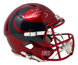 CJ Stroud Signed Houston Texans Full Size Red Replica Speed Helmet Fanatics