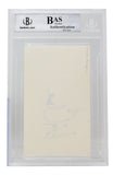 Claude Humphrey Signed Slabbed Atlanta Falcons Index Card BAS