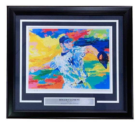 Roger Clemens Framed 11x14 New York Yankees Leroy Neiman Poster Photo Sports Integrity