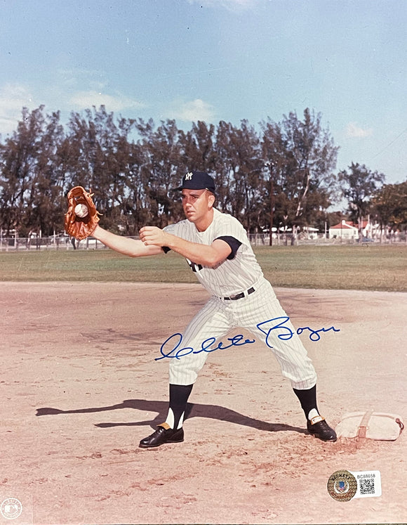 Clete Boyer New York Yankees Signed 8x10 Baseball Photo BAS Sports Integrity