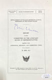 Bill Clinton Signed In Blue 5x8 Impeachment Letter JSA