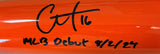 Coby Mayo Orioles Signed Gray/Org Victus Player Model Bat MLB Debut 8/2/24 BAS