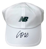A white adjustable hat from Sports Integrity featuring the New Balance logo on the front and Coco Gauff’s black signature on the bill, authenticated by JSA.