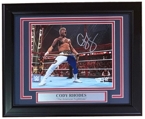 Cody Rhodes Signed Framed 8x10 WWE Hell In A Cell Photo Fanatics