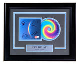 Cold Play Band Signed Framed Moon Music CD Insert BAS LOA