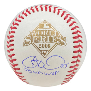 Cole Hamels Phillies Signed 2008 World Series Baseball 08 WS MVP Inscr BAS ITP Sports Integrity