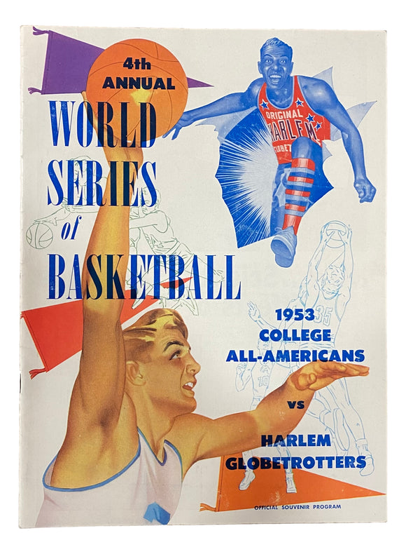 College All-Americans vs Harlem Globetrotters 1953 Official Souvenir Program