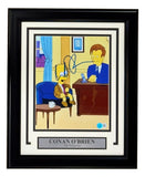 Conan O'Brien Signed Framed 8x10 The Simpsons Photo BAS