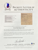Connie Mack Philadelphia Athletics Signed Hand Written Letter BAS A31892 Sports Integrity