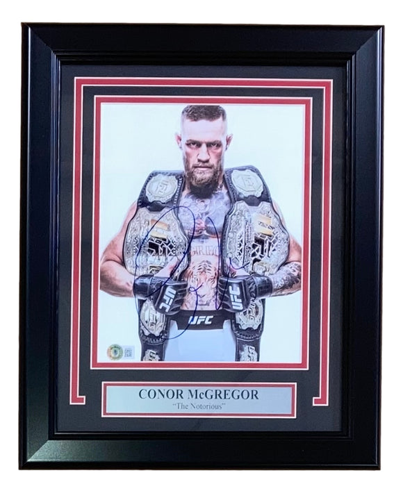 Conor McGregor Signed Framed 8x10 UFC Photo BAS BJ77551 Sports Integrity