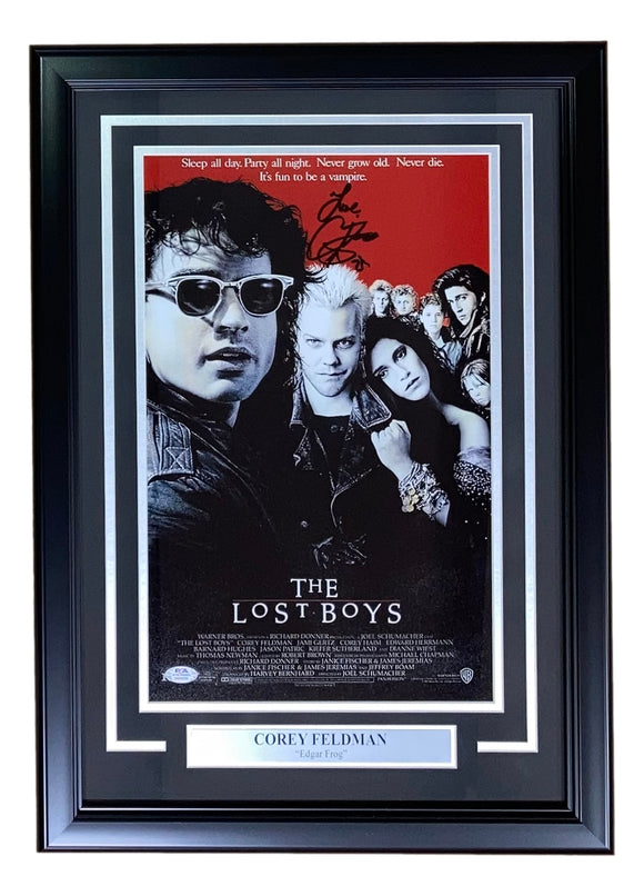 Corey Feldman Signed Framed 11x17 The Lost Boys Photo Love Inscribed PSA/DNA ITP