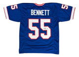 Cornelius Bennett Buffalo Signed Blue Rookie Football Jersey JSA