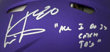 Cris Carter Signed Vikings FS Auth Speed Helmet All I Do Is Catch TDs Fanatics