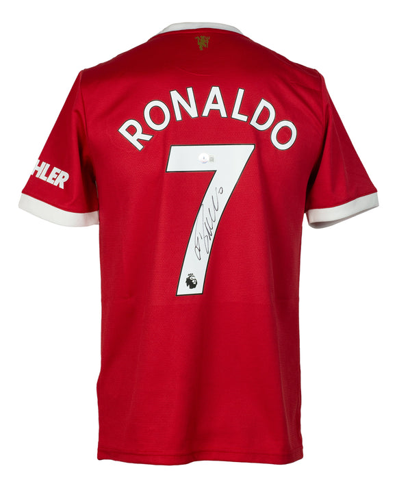 Cristiano Ronaldo Signed Red Adidas Manchester United Soccer Jersey BAS LOA Sports Integrity