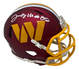 Jacory Croskey-Merritt Signed Washington Commanders Mini Speed Helmet BAS