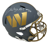 Jacory Croskey-Merritt Signed Commanders Full Size Rave Replica Speed Helmet BAS