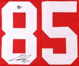 The Sports Integrity Cuba Gooding Jr Jerry Maguire Signed Tidwell Football Jersey BAS features large white '85' numbers, a black marker signature on the lower left of the 8, and a hologram sticker above the numbers.