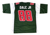 Dale Earnhardt Jr Signed Green Football Jersey BAS