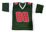 Dale Earnhardt Jr Signed Green Football Jersey BAS