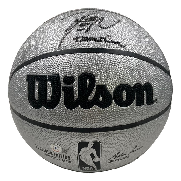 Damian Lillard Bucks Signed Platinum Wilson NBA I/O Basketball Dame Time BAS Sports Integrity