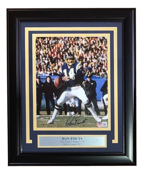 Dan Fouts Signed Framed 8x10 San Diego Chargers Photo BAS