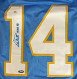 Dan Fouts San Diego Signed Powder Blue Football Jersey HOF 93 PSA/DNA