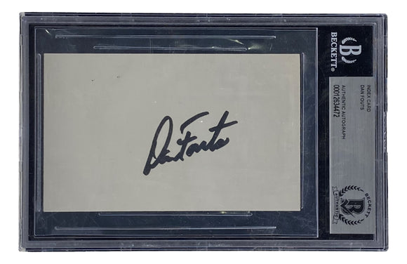 Dan Fouts San Diego Chargers Signed Slabbed Index Card BAS