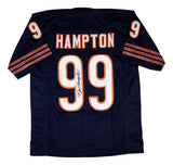 Dan Hampton Chicago Signed Navy Football Jersey JSA QR Hologram