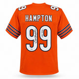 Dan Hampton Chicago Signed Orange Football Jersey HOF 2002 BAS