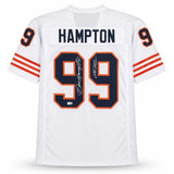 Dan Hampton Chicago Signed White Football Jersey HOF 2002 BAS