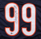 Dan Hampton Chicago Signed Navy Football Jersey HOF 2002 BAS