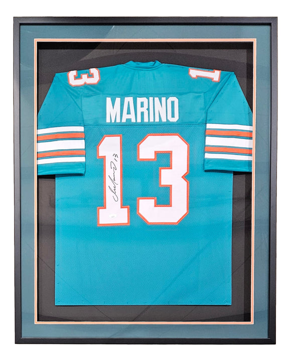Dan Marino Miami Signed Framed Custom Teal Football Jersey JSA Hologram Sports Integrity
